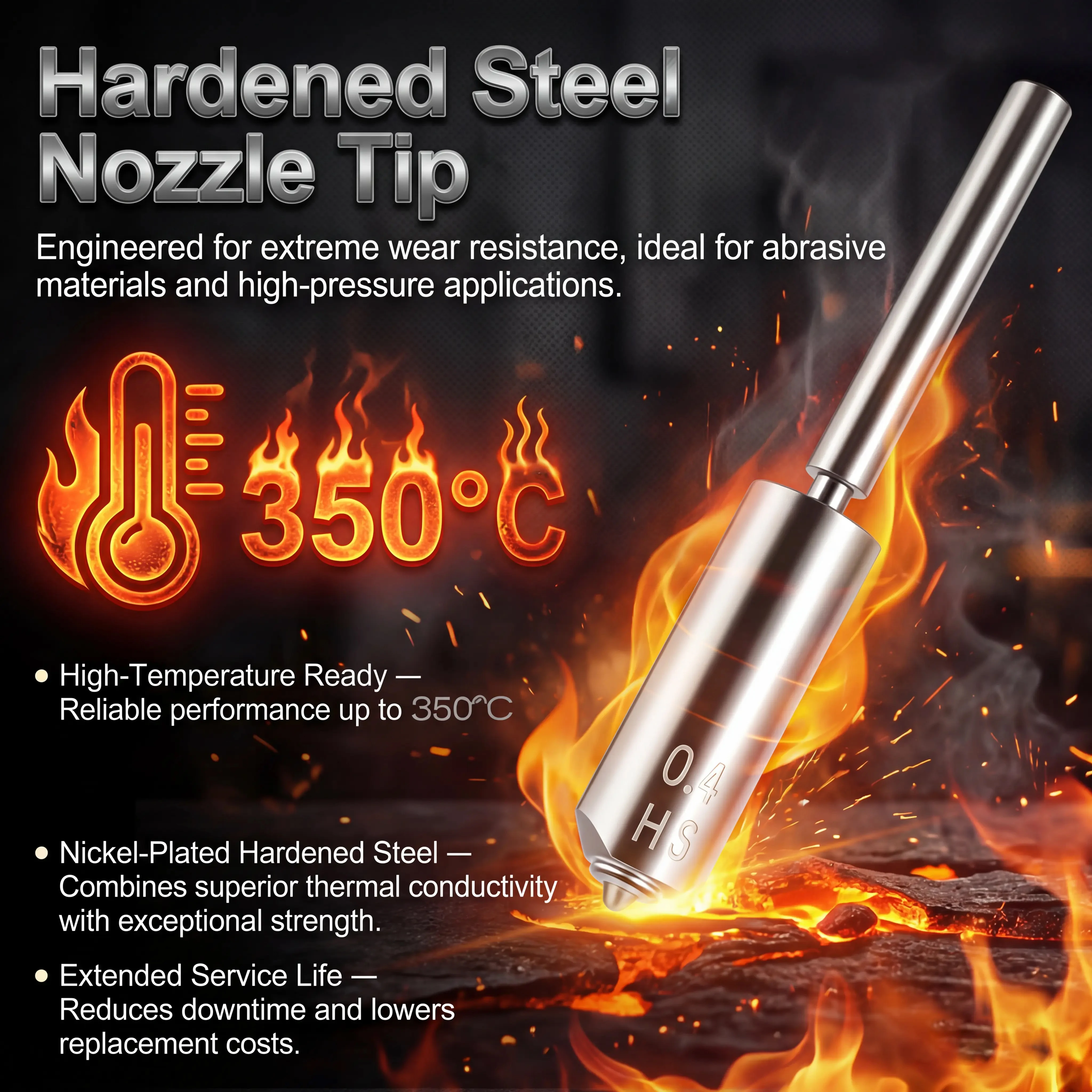 Upgrade Bimetall-Hotend für Anycubic S1 Max Düsen-Druckkopf-Baugruppe 0,25/0,4/0,6/0,8mm für Anycubic Kobra S1 Max 3D-Drucker – Detail 3
