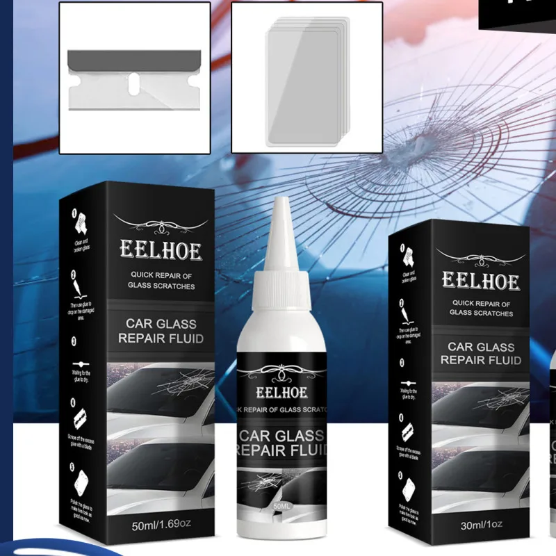 Windshield Repair Kit  30 Ml Car Glass Repair Set Lasting Windshield Crack Repair Brightening Windshield Fluid Glass Scratch Cr