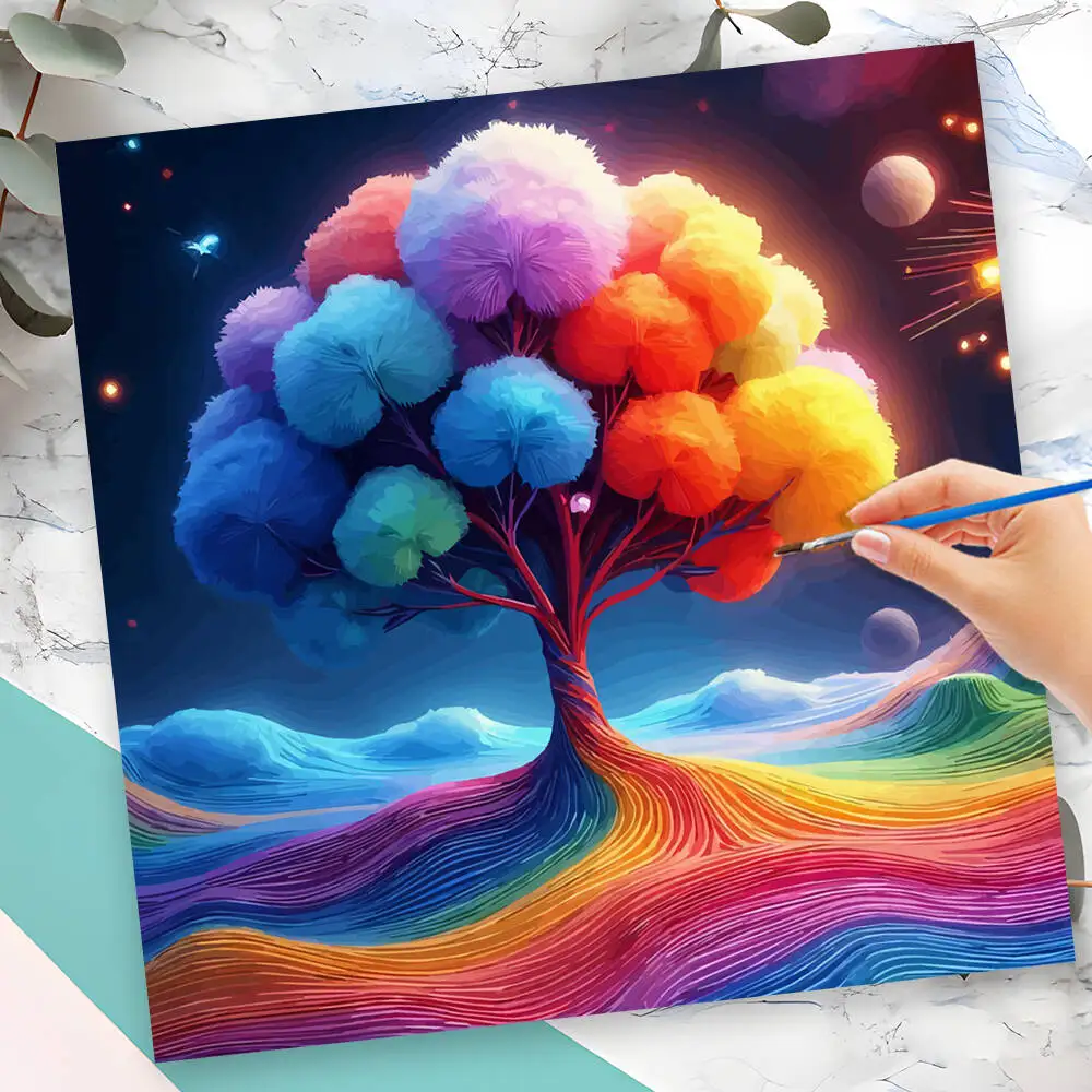 Evershine DIY Ölgemälde nach Zahlen Porträt Elf Mädchen Farbset Erwachsene Kind Zeichnung Cartoon Schmetterling auf Leinwand Einzigartiges Geschenk
