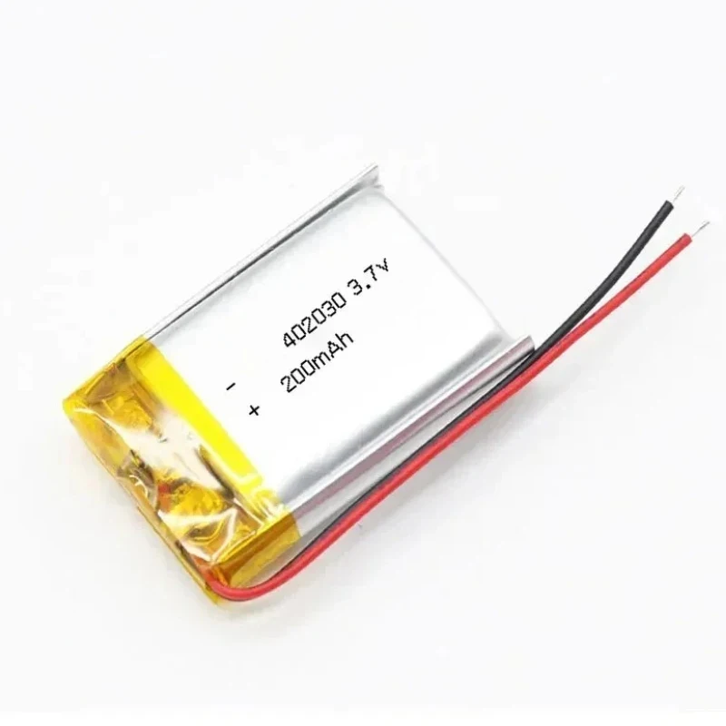 402030 200mAh 3.7V Lithium Polymer Battery for Smart Bracelet Voice Recorder GPS Tablet PC Pet Training Tool Webcam Batteries