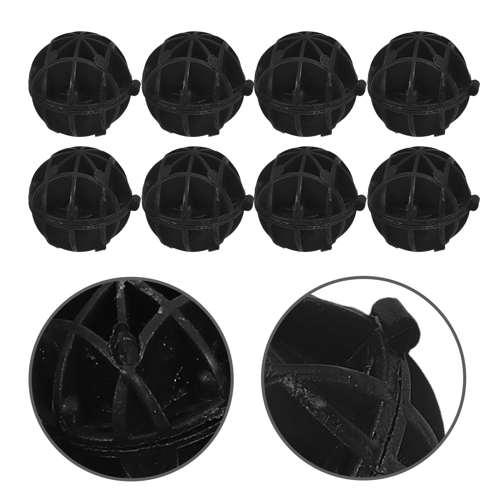 

40pcs Bio Balls With Cotton Filter Media Compact Round Aquarium Filter For Fish Tank Pond Purification Reusable Pvc Filtration