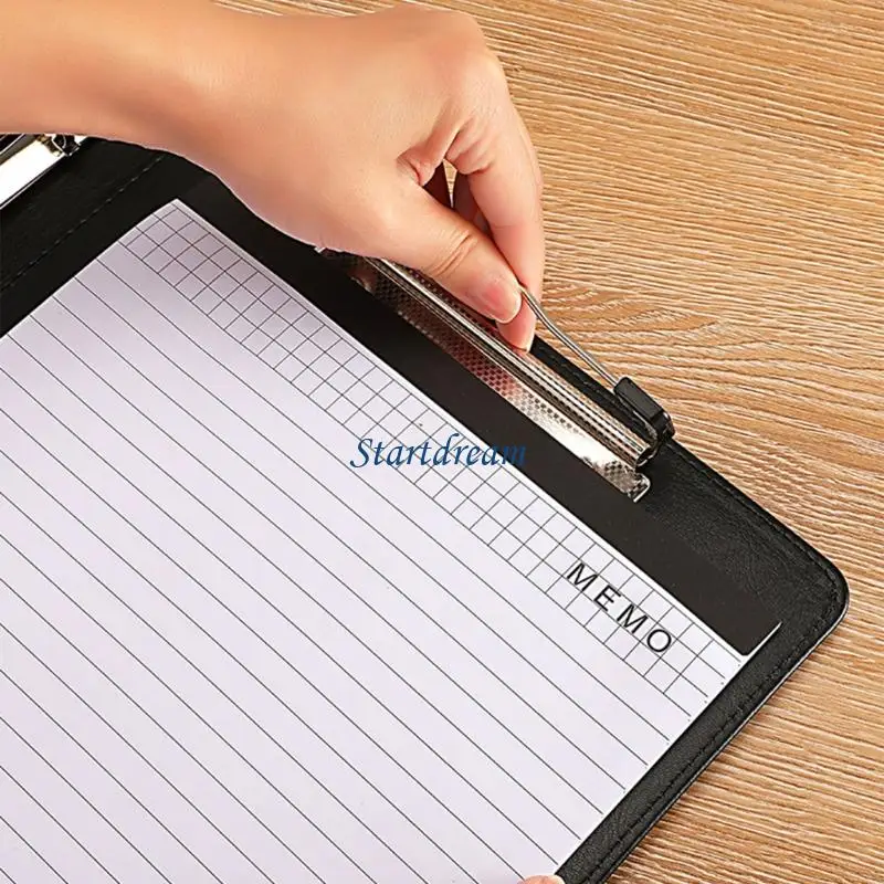 Folder Konferensi Kulit dengan CLIPBOARD 4 Cincin Kasus Dokumen untuk Kantor K92C