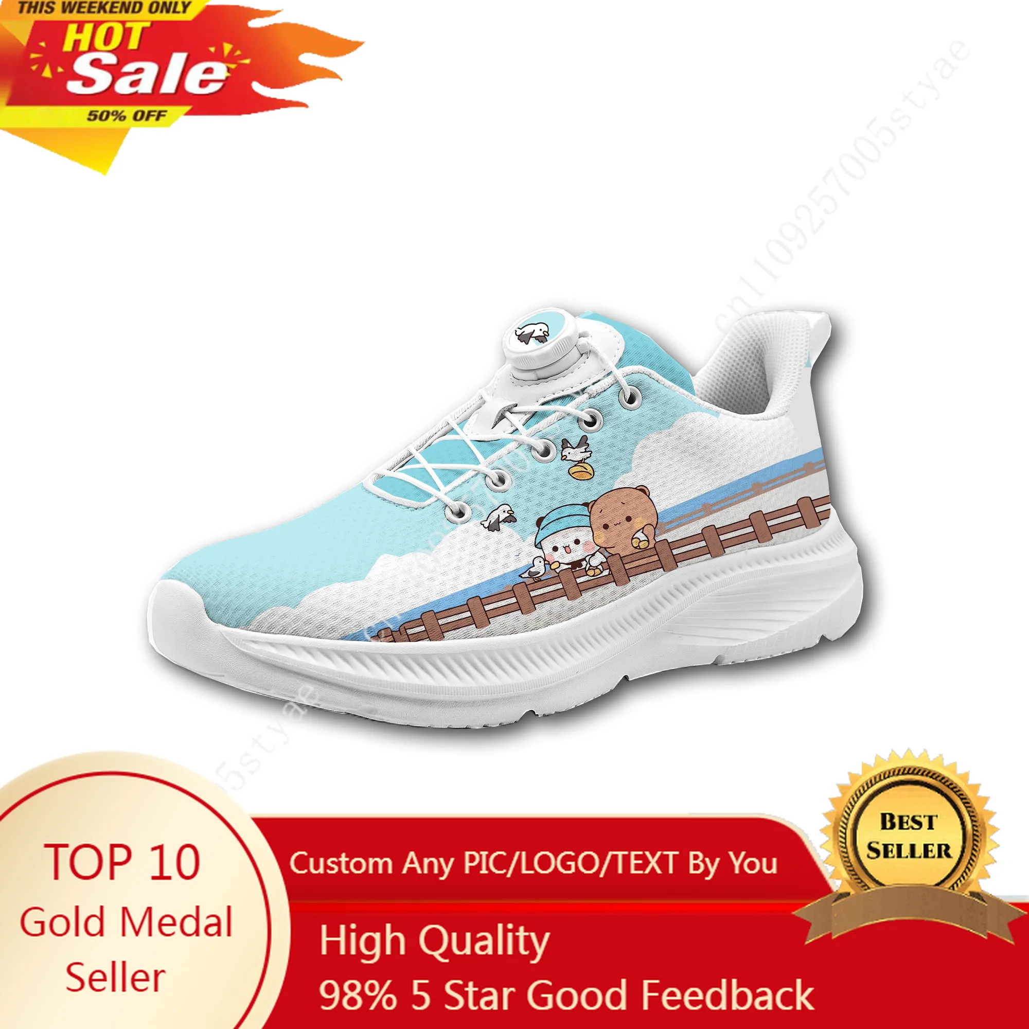 

Кроссовки Bubu Dudu с мультяшным принтом, повседневные, для мужчин и женщин, для походов, без шнурков, с поворотной застежкой, легкие, спортивные, на заказ