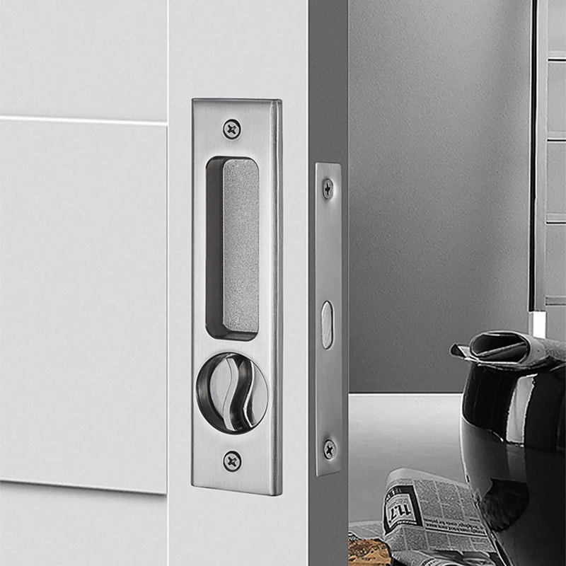 Sliding Door Lock Bathroom Hook Lock Wooden Door Kitchen Embedded Sliding Door Lock Sliding Pocket Door Lock Door Latch