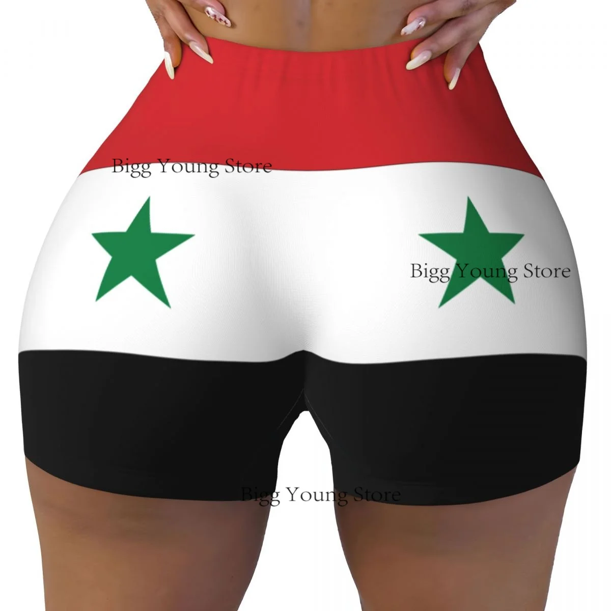 Women Yoga Shorts Syria Flag Workout Shorts Fitness quick-dry Ladies Yoga Training Shorts Booty Shorts Pants Sportswear