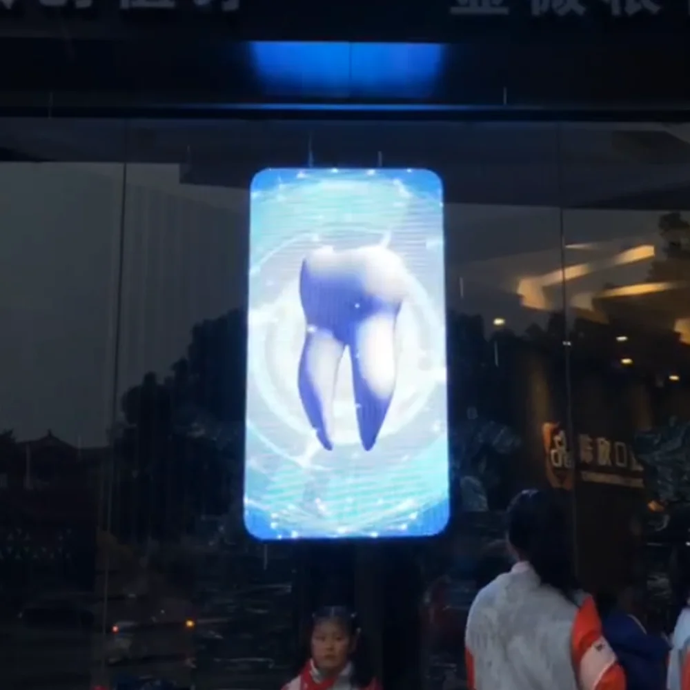 Energy Efficient Transparent Led Display Transparent Led Screen All in One Portable for Fast Food Chains Transparent Led