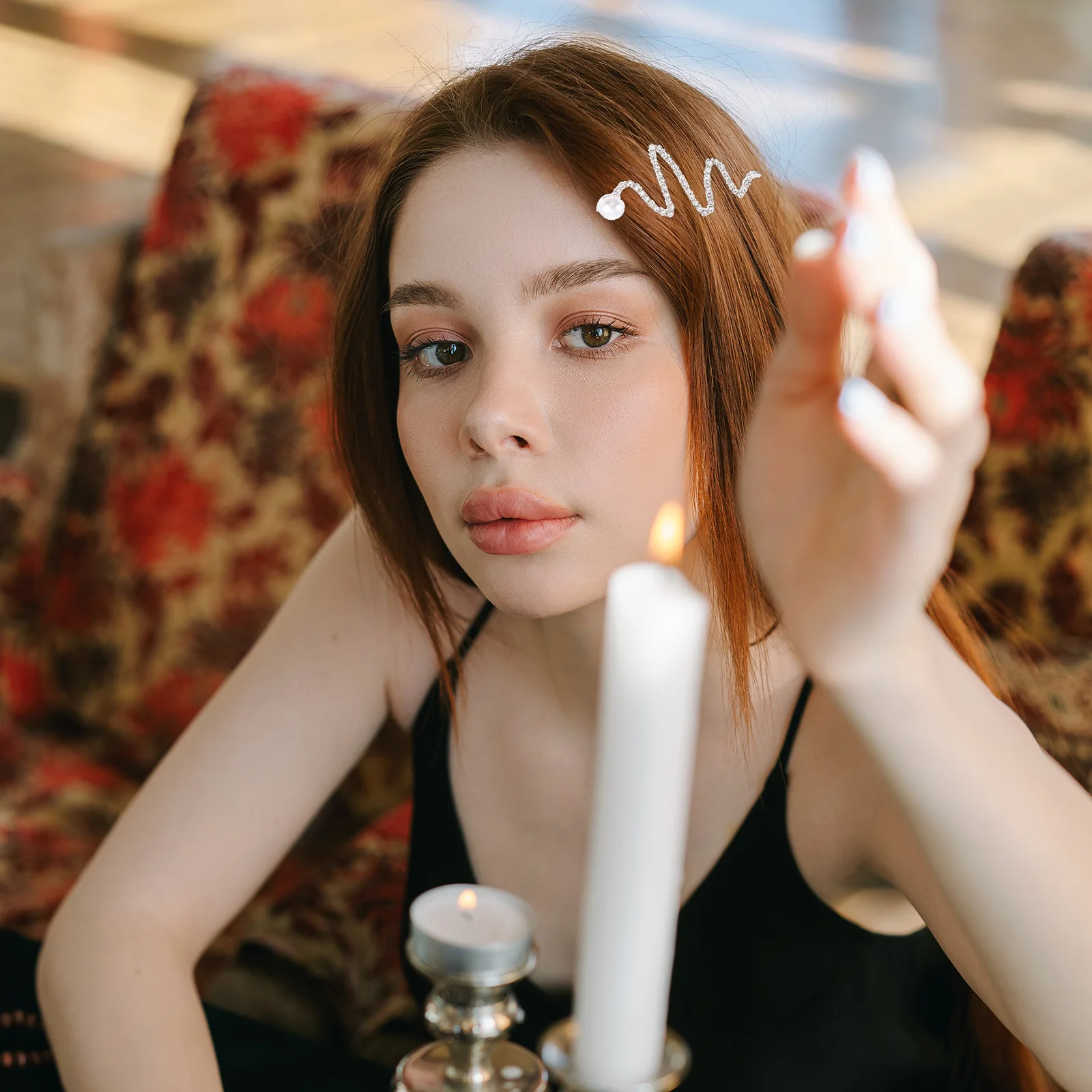 

4 Pcs Hairpin Rhinestones Accessories Crystal Bobby Pins for Women Barrette Clip Clips Wedding Metal