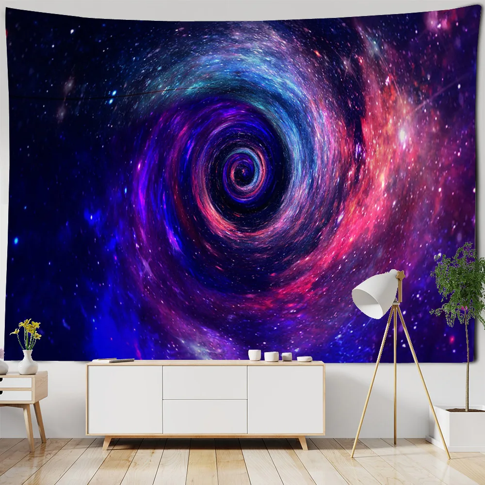 Bohemian Starry Sky Tapestry Night Sky Landscape Wall Hanging Mysterious Astrology Universe Planet Background Poster