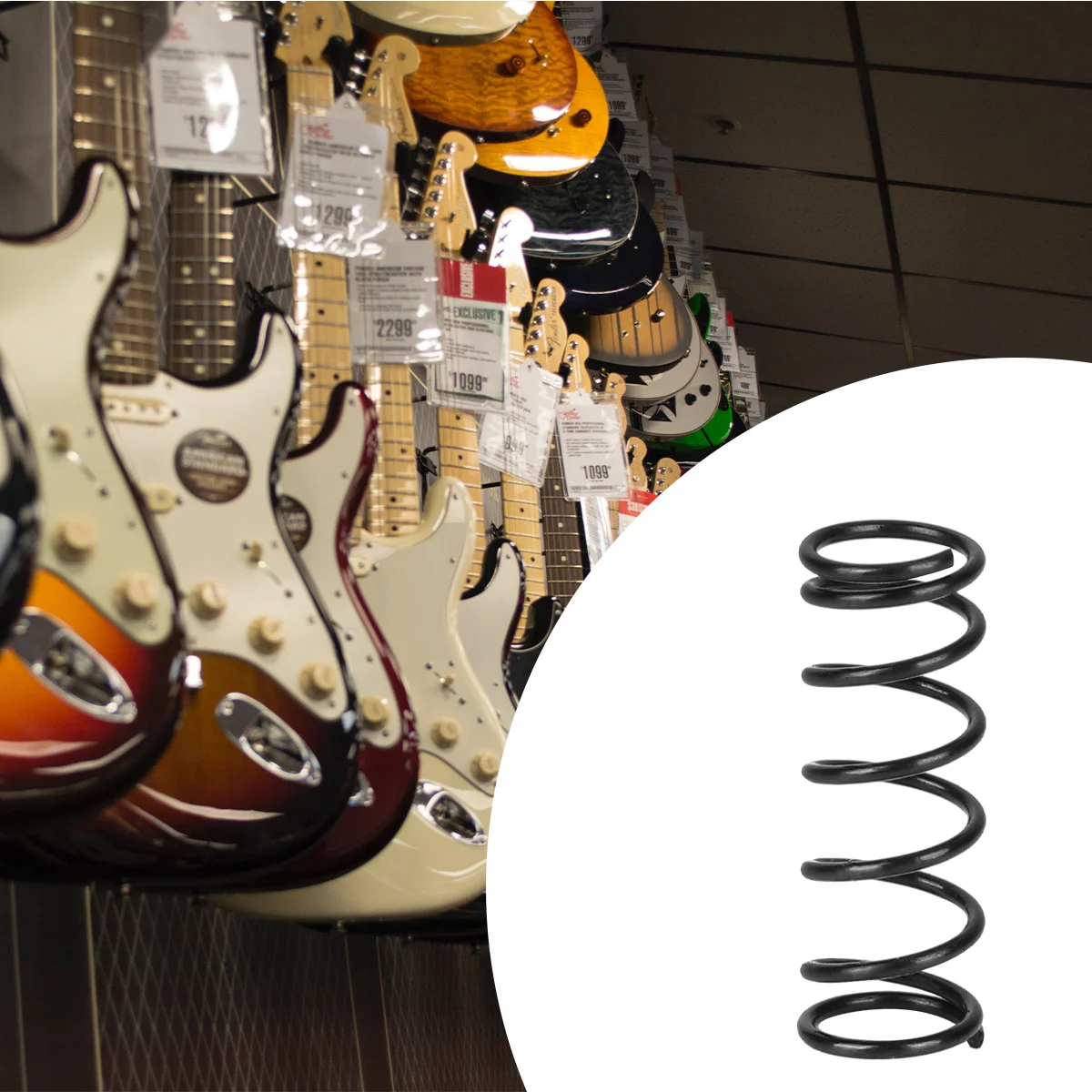 

17 Pcs Guitar Spring Bass Tension Electric Pickup Adjust Height Straight