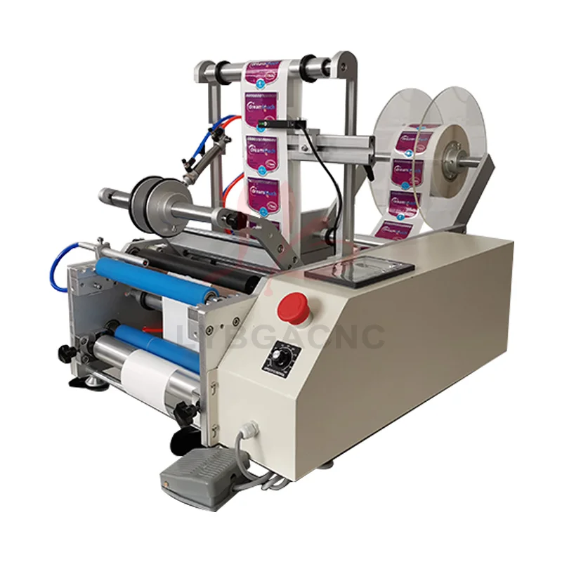 Controller touch screen per etichettatrice per bottiglie rotonde semiautomatica pneumatica LY-190 per opzioni autoadesive 220V 110V