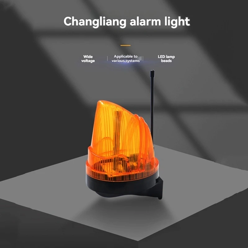 Luz LED de alarma de 12V-220V, lámpara de advertencia de emergencia intermitente estroboscópica, montaje en pared para abridor de puerta automático