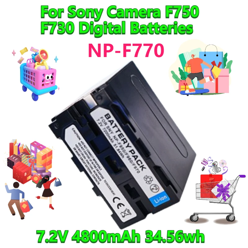 

7.2V 4800mAh NP-F770 Battery for Sony Camera F750 F730 Digital Batteries