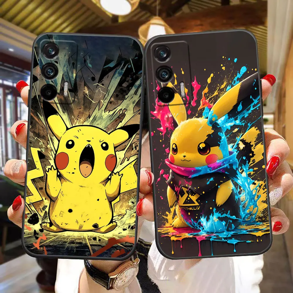 

p-Pikachu Little Dinosaur Turtle Custom Phone Case For Realme C75 C65 C63 C55 C53 C35 C33 C30 C21 C20 C15 C11 GT NARZO 50 Case