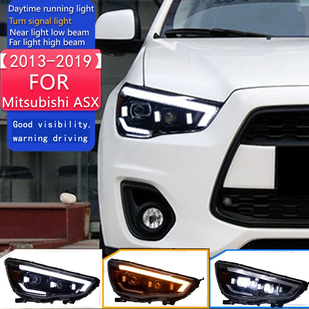 

Запчасти для передних фар автомобиля для Mitsubishi ASX 2013-2019 Роскошные с динамическими линзами указателя поворота, автоаксессуары