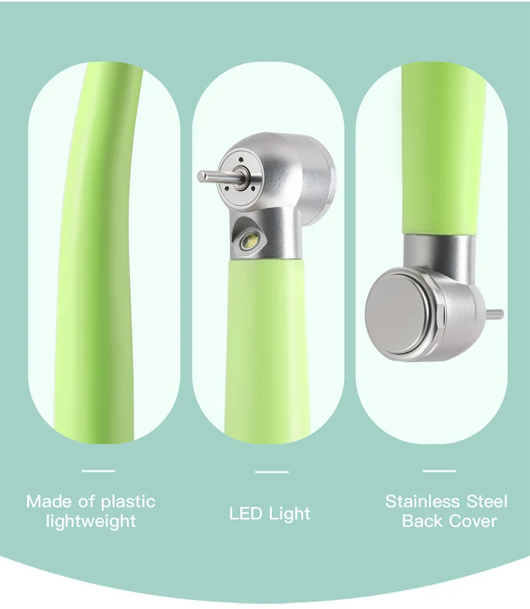 AZDENT 2/4 Löcher Dental High Speed Handstück LED Integrieren E-generator Push Button Rotor Patrone Keramik Lager 3 wasser Spray – Detail 3
