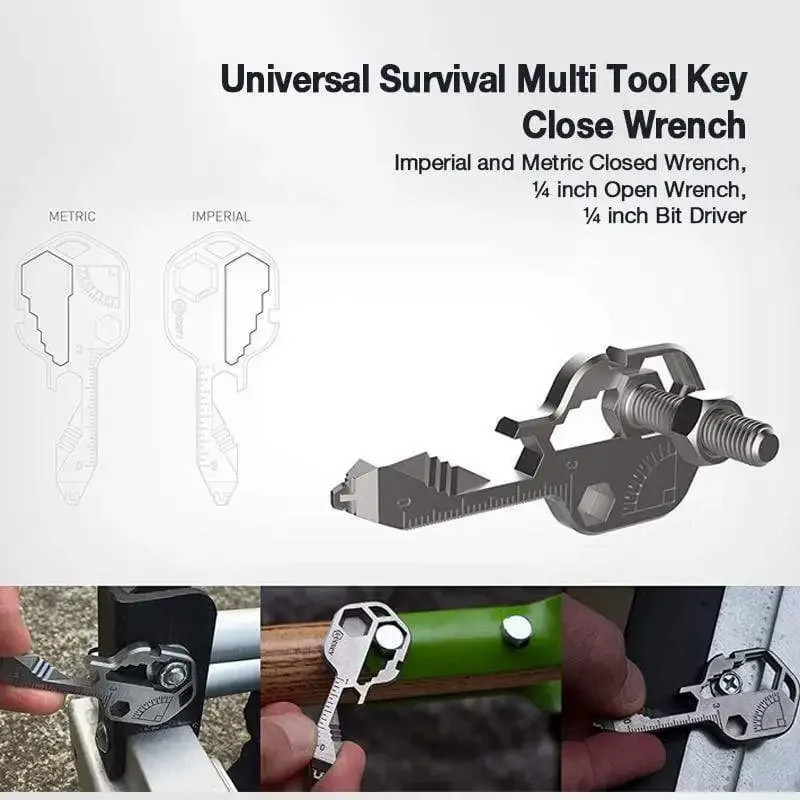 New Disruptive Multi-Tool Key For The Modern Featuring Over 16+Tools Stainless Steel Tool Key Outdoor Cycling Portable Tool