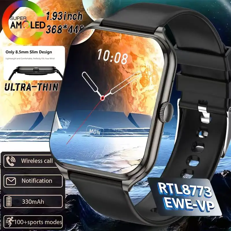 

2026 new ultra-thin AMOLED high-definition screensmartwatch,wirelesscalling, magnetic charging,wirelessconnection,fitnesstracker