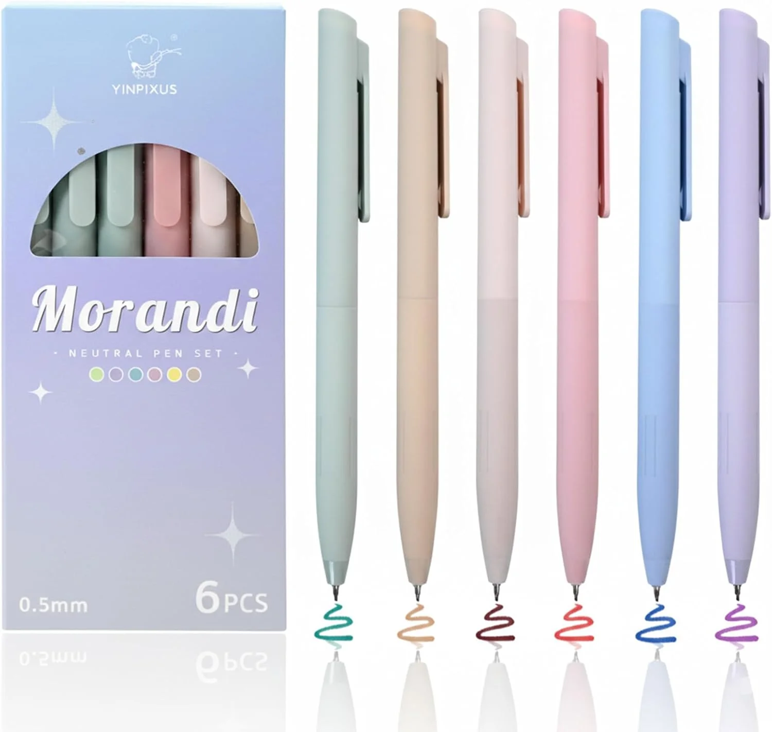 Correction Pen Fine - 6pcs Pastel Gel Pens,Colored Ink Pens,Pens