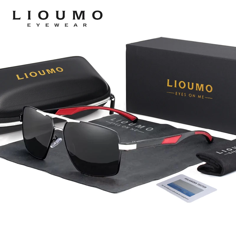 LIOUMO Hight Quality Retro Men's Sunglasses Polarized Photochromic Glasses Women Day Night Vision Goggles UV400 zonnebril heren
