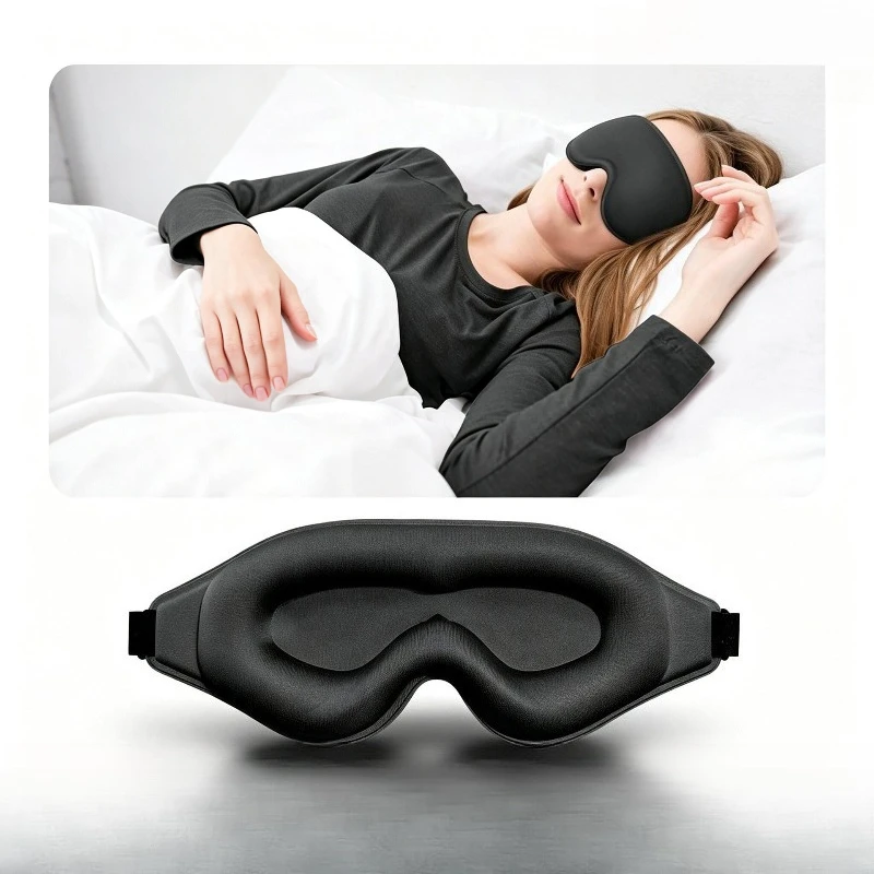 3D Sleep Eye Mask—Skin-Friendly Breathable Doesn’t Press on Eyelashes; Unisex for Naps and Travel; Light-Blocking Eye Protection