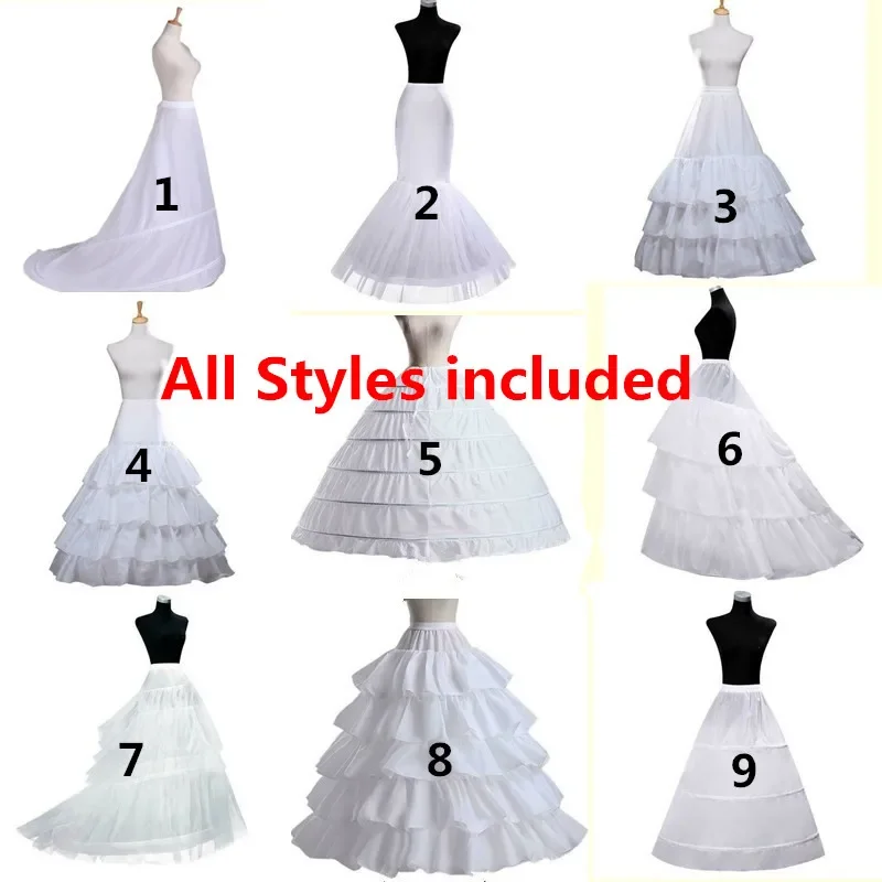 Bridal Petticoat Crinoline Underskirt Wedding Dress Hoop Lolita Petticoat Long Fancy Slips White Petticoat Rockabilly Tulle