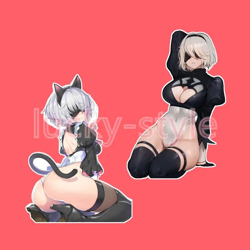 Hot Sell Sexy Girl NieR Automata 2B Render Car Sticker Anime Girl Bumper Motorcycle Decal Car Stickers Car Accessories Decor