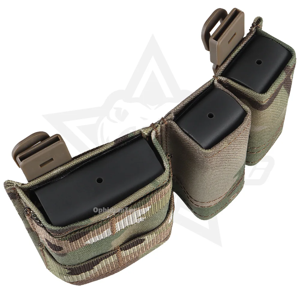 Double Dump Pouch, Flashlight Holster for 9mm 5.56 Mm, Magazine Pouch Molle Tool Bag, Safety IFAK Mag  Pocket