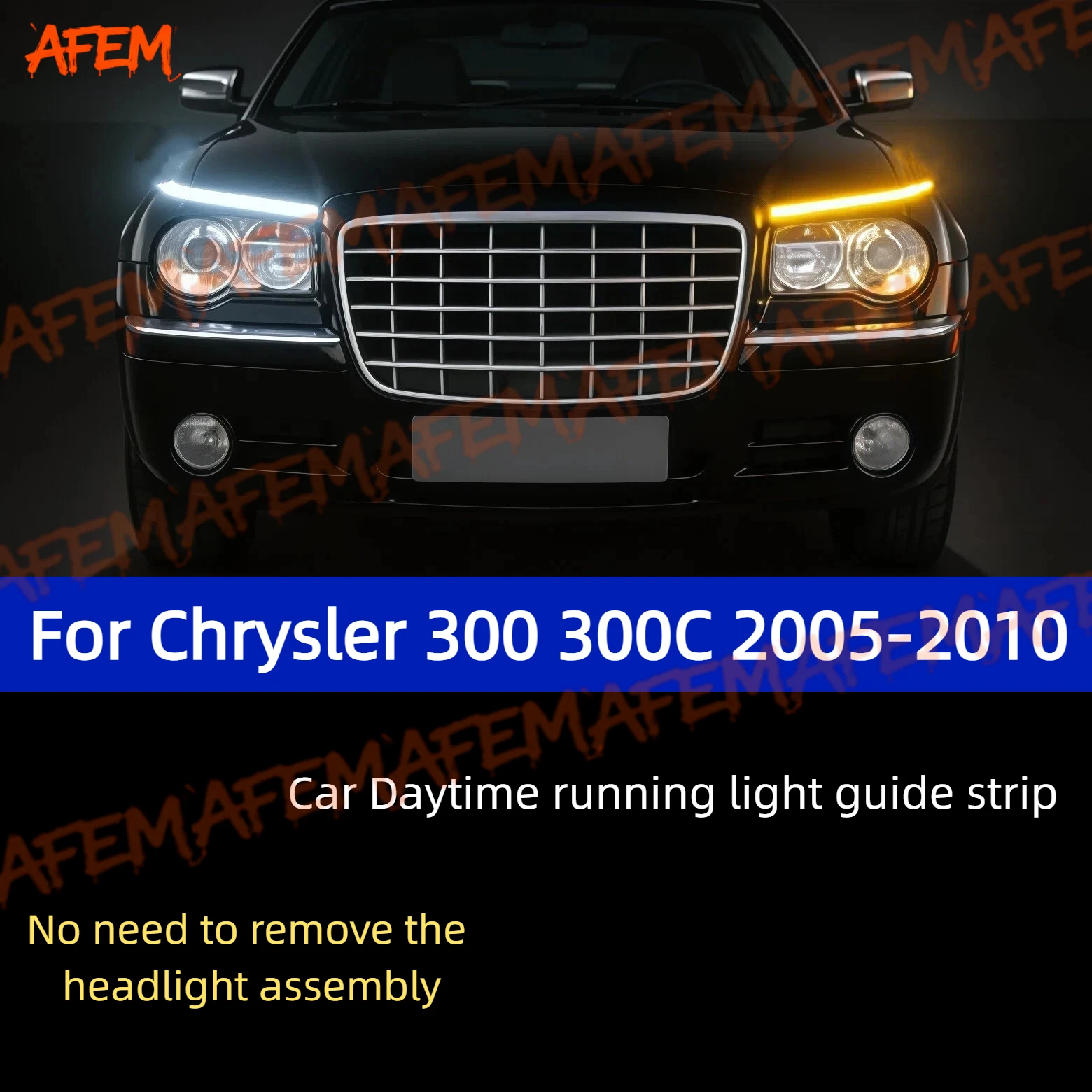 Светодиодная лента для дневных ходовых огней (DRL) для Chrysler 300 300C 05-10, гибкая декоративная лампа для создания атмосферного освещения
