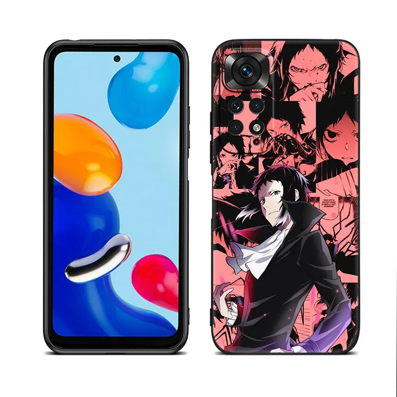 Anime Bungou Stray Dogs Dazai Osamu Black Phone Case For Xiaomi Redmi Note 12 + 11 11S 11T 11E 10 10T 5G 10S 9S 9 8T 7 6 Pro