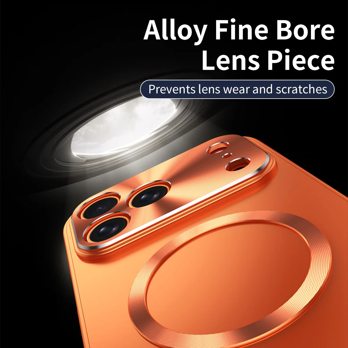 W pełni aluminiowa obudowa, matowa powierzchnia, stop tytanu, ultracienka tylna część etui na telefon iPhone 18 Pro, 16, 15, 17 Pro Max, 17 Pro, magnetyczna obudowa. — zdjęcie produktu 5