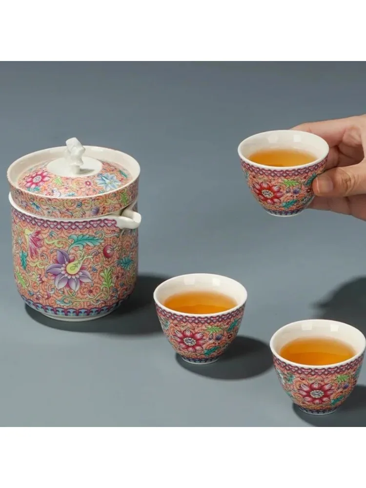 

Для набора высококачественных портативных дорожных быстрых гостевых чашек, один горшок, три чашки, чашки, чайный сервиз кунг-фу, уличный