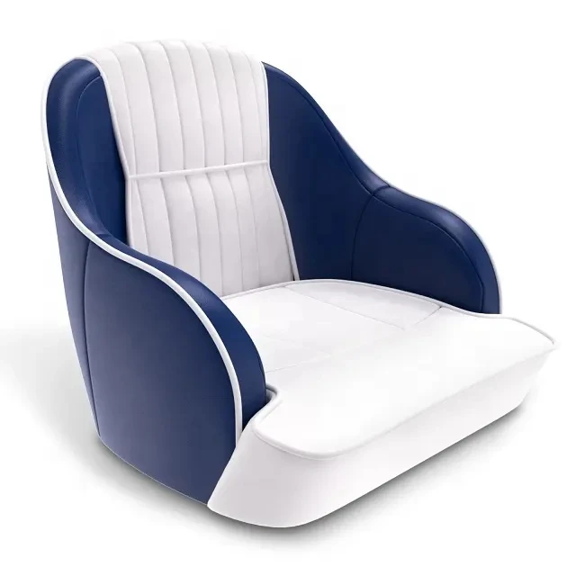 

VST Hot Selling Fashion Blue and White Bucket Boat Chair Luxury Ocean Fishing Chair Helm Boat Seats 2025