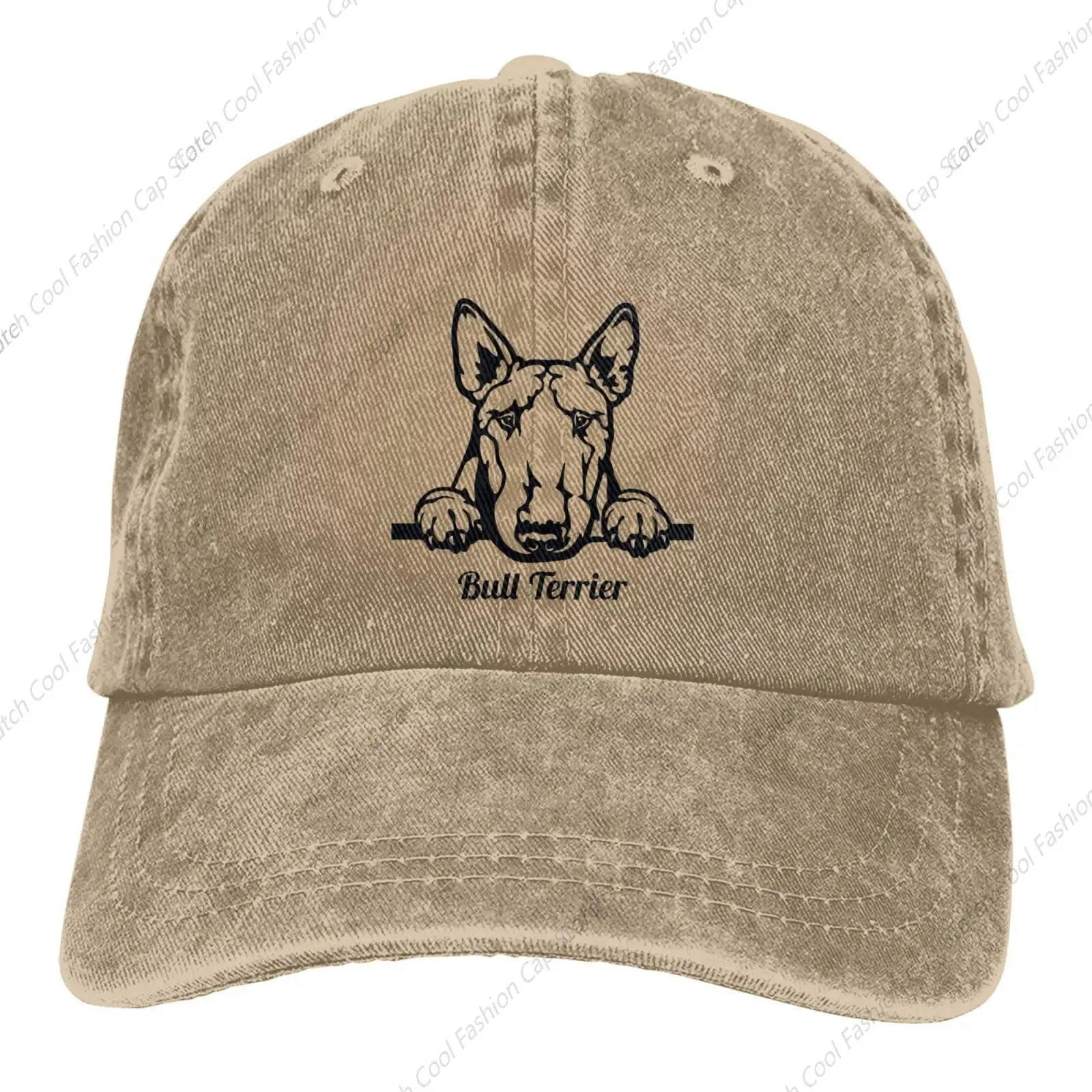 

Bull Terrier Baseball Cap for Men Women Vintage Trucker Denim Hat Washed Cotton Fashion Unisex Adjustable Sports