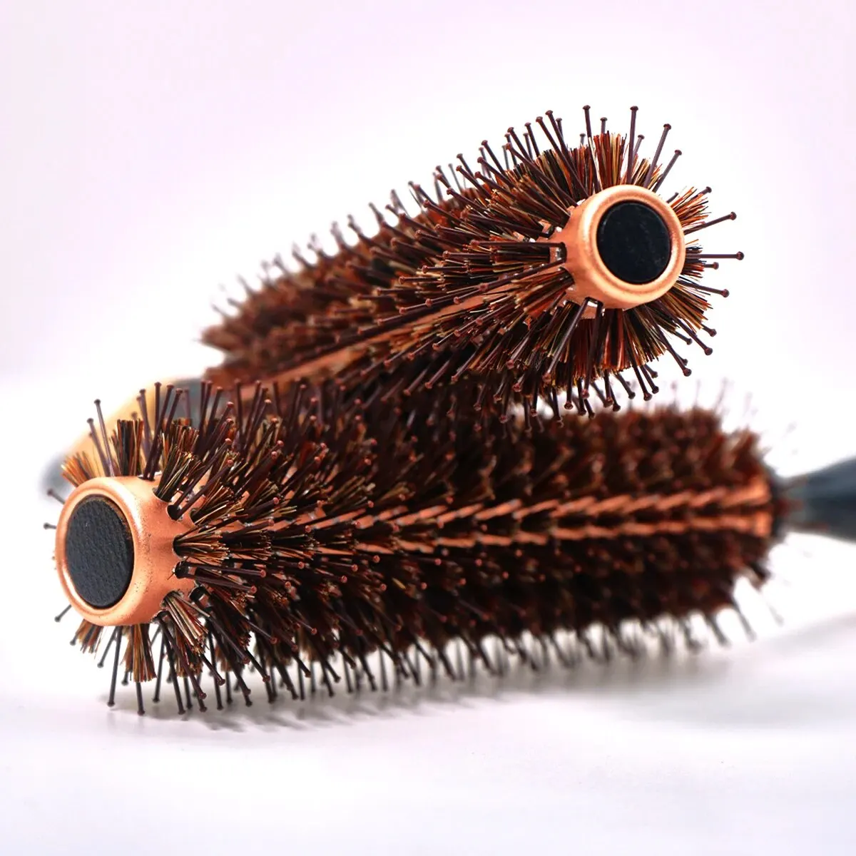 Wood Handle Boar Bristles Round Brush Hair Curly Comb Pro Hair Brush Anti Static Brush Teasing Brush Hairdresser Styling Tools