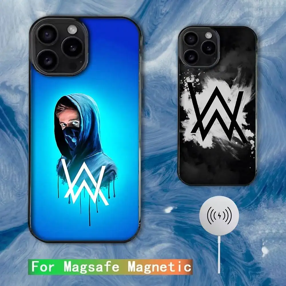 

DJ A-Alan W-Walker Phone Case For iPhone 16e,16,15,14,13,12,11,Plus,Pro,Max,Mini Magsafe Magnetic Wireless Charging