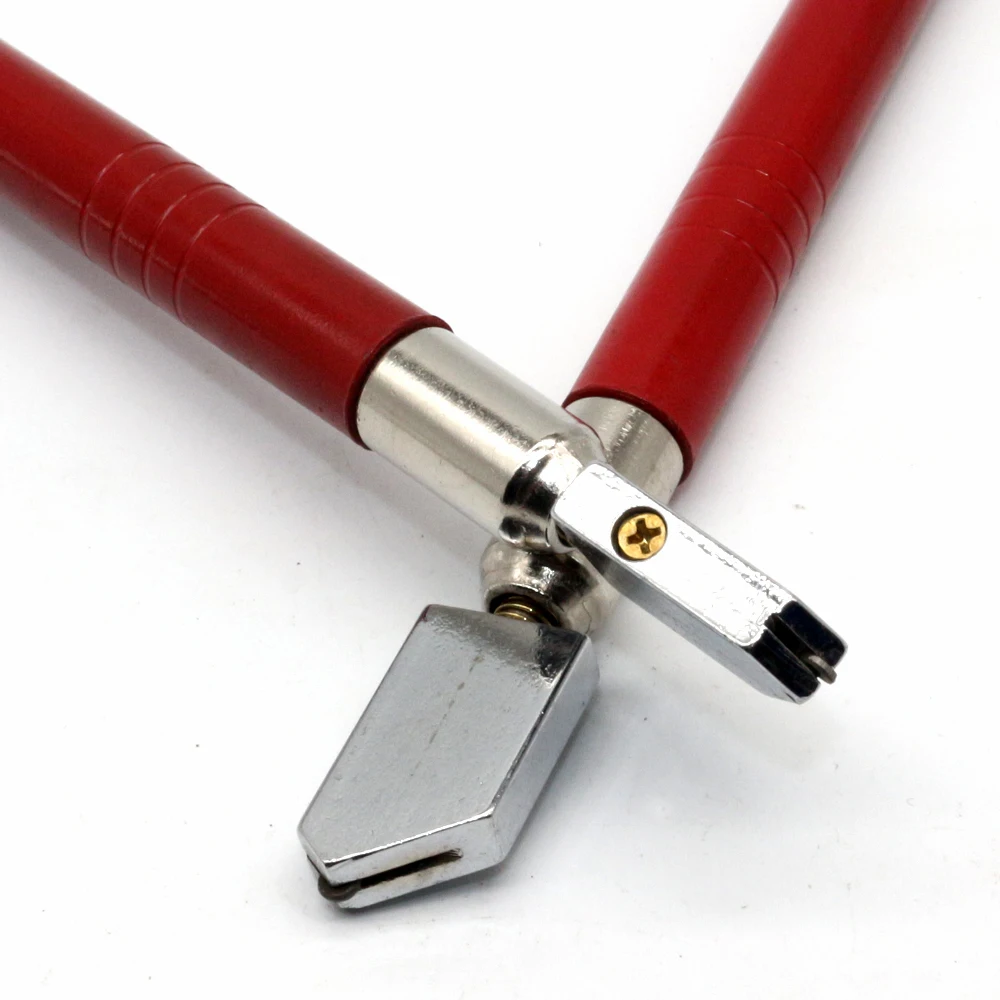 10PCS Red Glass Cutter Wheel Blade Antislip Metal Handle For DIY Tile Mirror Craft Cutting Professional Portable HandTools