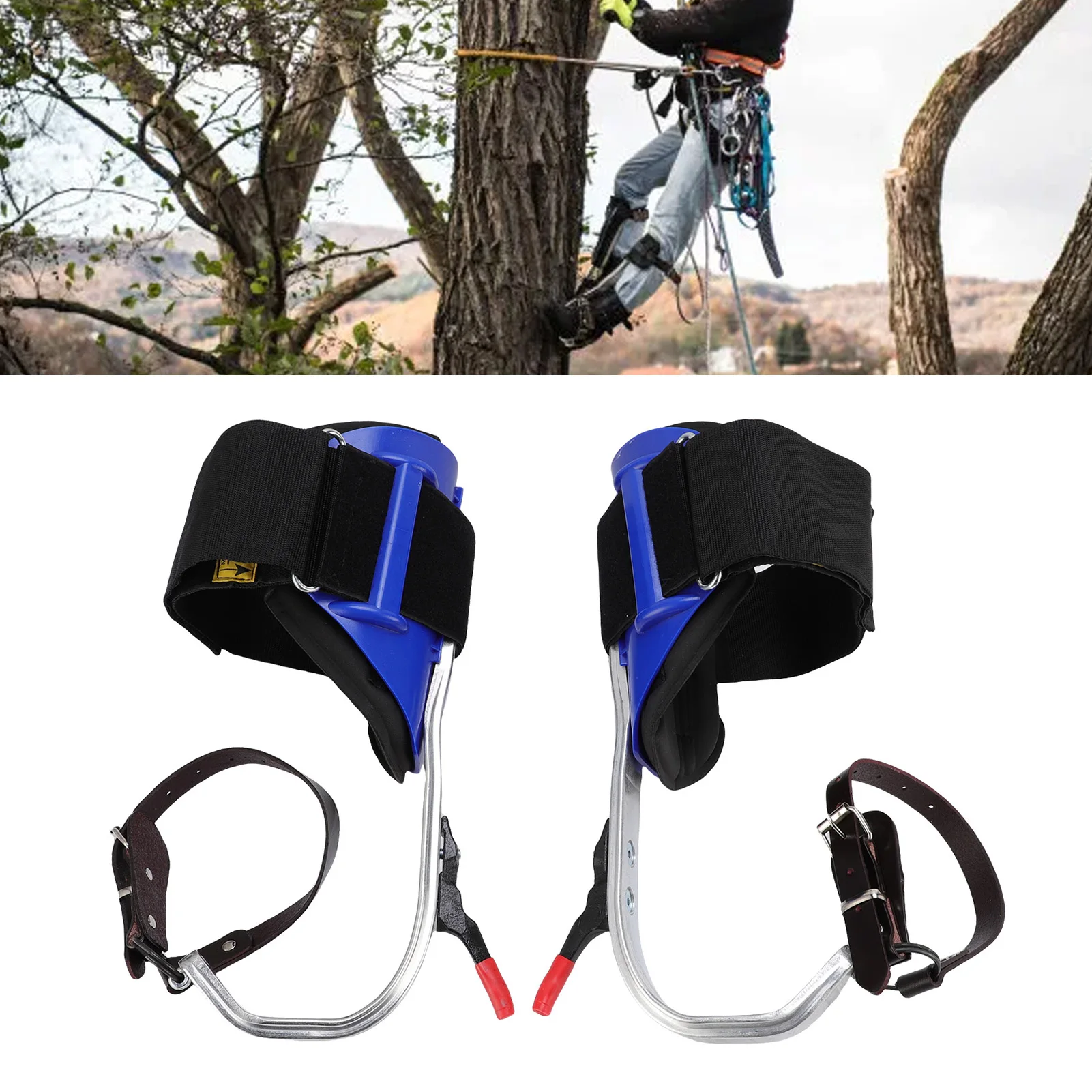 Tree Climbing Equipment Tree Climbing Spikes Aluminum Alloy Anti Slip Pedal Easy Disassembly Multifunctional for Fruit Picking