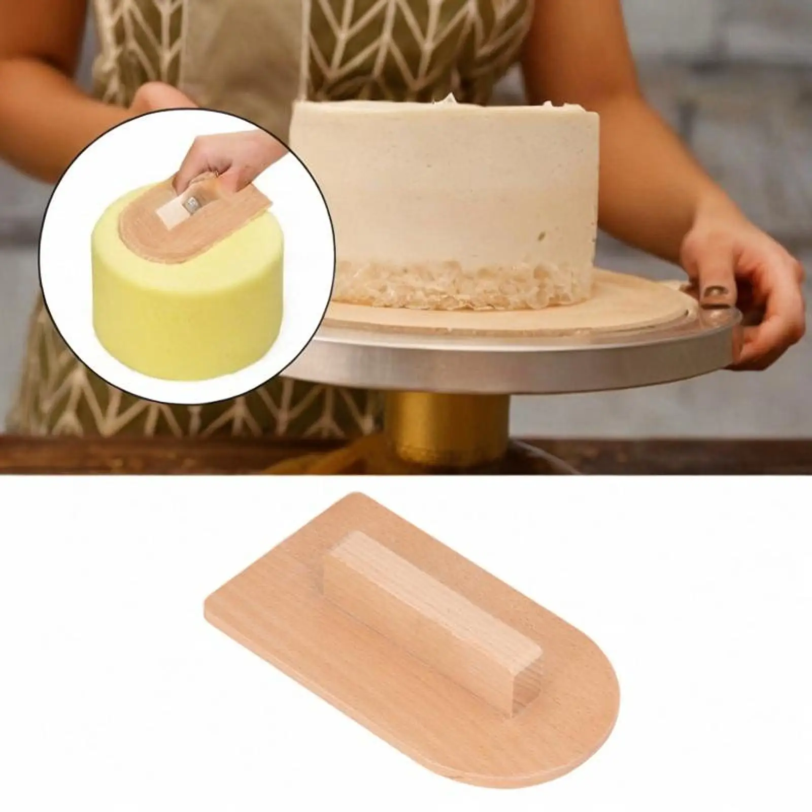 

Icing Smoother Cake Edge Scraper Flat Edge Smoothing Tool Cake Smoother for Cake Shop Candy Shop Home Pastry Chef Baking Lover