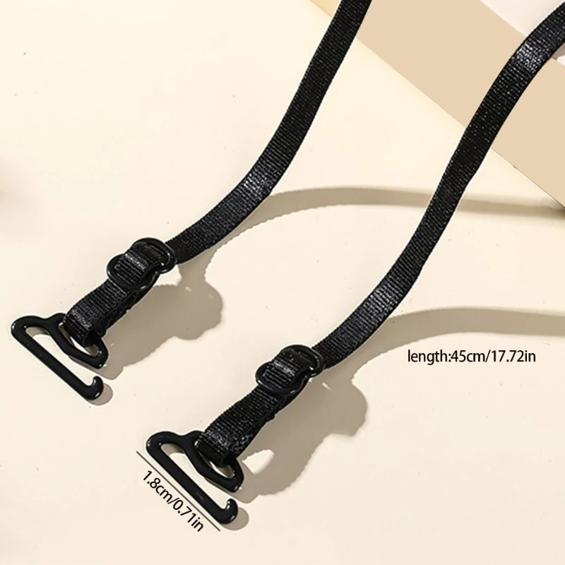 Spalline elastiche rimovibili per reggiseno senza spalline Spalline per reggiseno regolabili antiscivolo Tracolla per reggiseno di ricambio per donna