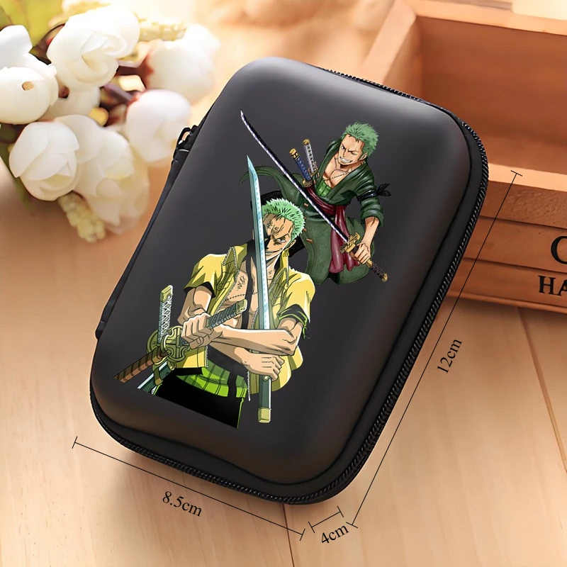 One Piece Kopfhörer-Aufbewahrungstasche, Reiseladegerät, Datenkabel-Organizer, Anime, tragbar, stoßfest, Reißverschlusstasche, Elektronikbox