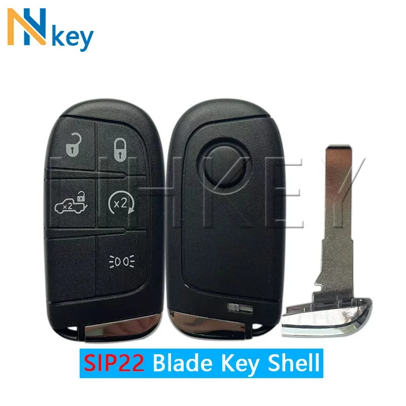 NH key For Fiat 500 500L 500X Toro 2016 2017 2018 2019 pickup truck SIP22 Blade Remote Car Key Replacement 5 button shell