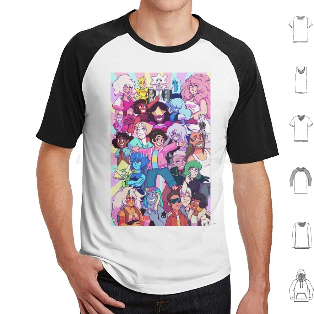Steven Universe T Shirt 6xl Cotton Cool Tee Su Steven Universe Garnet Amethyst Pearl Steven Lapis Lazuli Peridot Jasper Bismuth