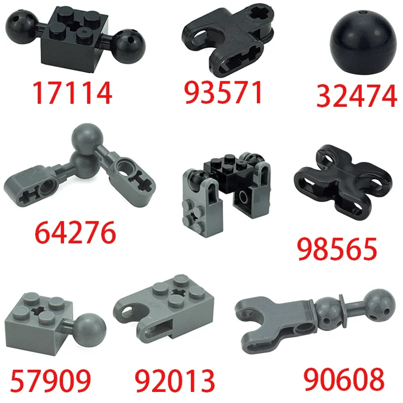 Technical MOC Joint Parts With Ball Connector Building Blocks Compatible with 92013 57909 17114 64276 93571 90608 Bricks Toys