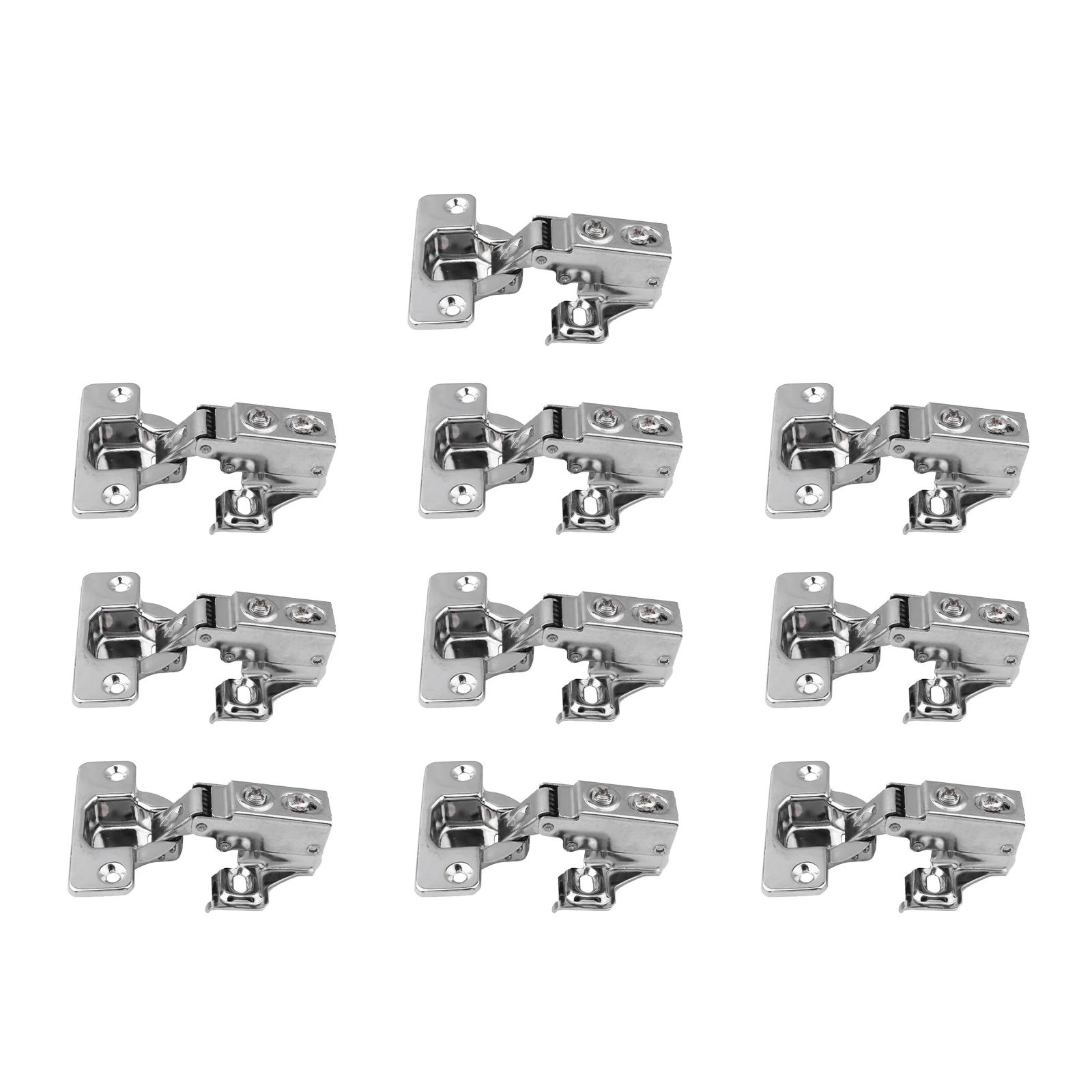 

10 set Stainless Steel Hydraulic Hinges Buffer Cabinet Close Hinge Furniture Accessories Heavy Duty Dampers 3-Way