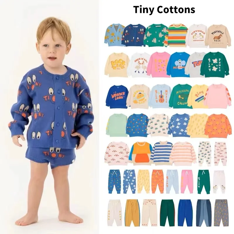 

tinycottons Children's Sweater Sweatpants Set Boys and Girls Cartoon Long Sleeve T-Shirt