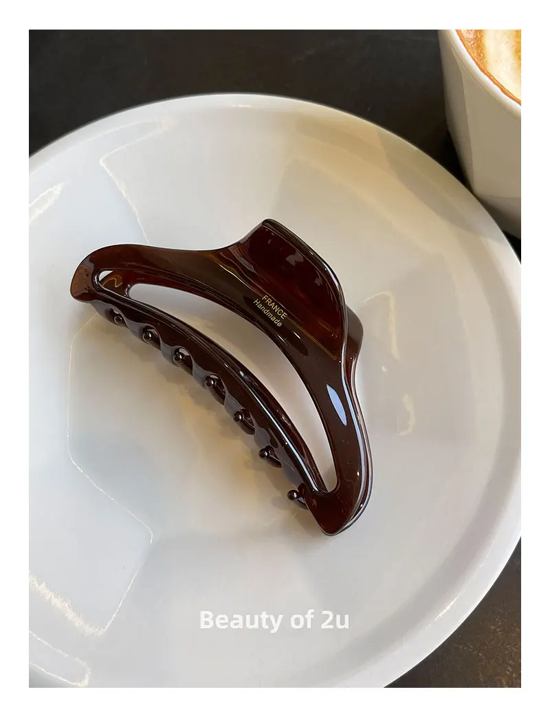 

Korean ins curved high-end acetic acid shark clip hair accessories