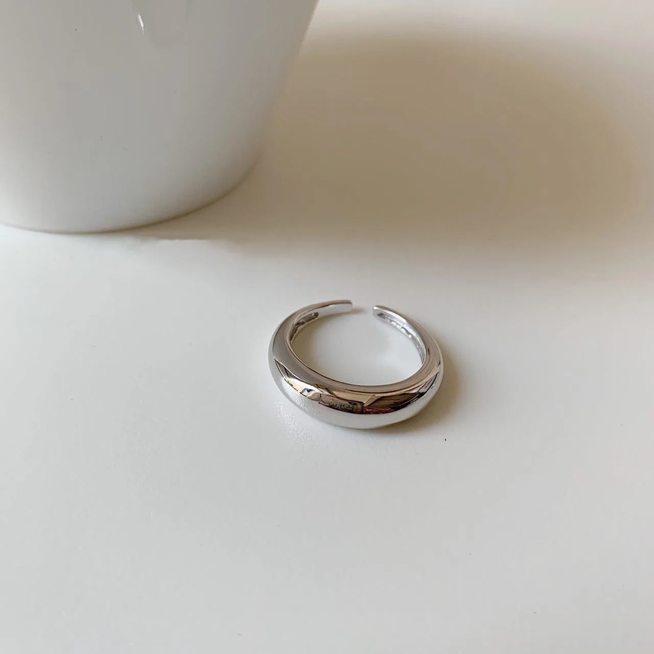 

925 Sterling Silver Basic Opening Simple Ring Trendy And Fashionable Jewelry Suitable For Women And Men