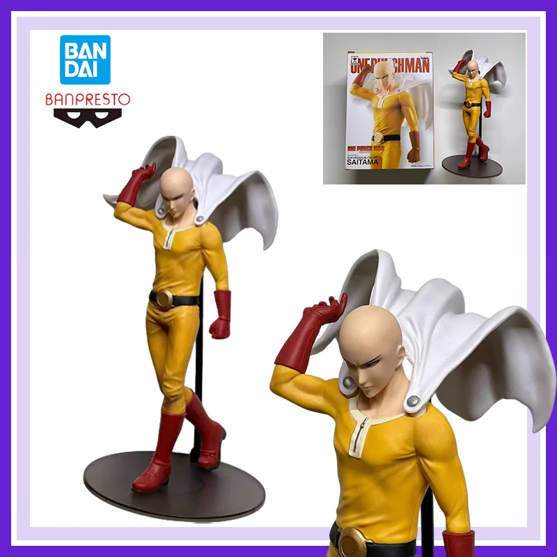오리지널 브랜드 신제품 반다이 반프레스토 원펀맨 DXF 사이타마 애니메이션 액션 피규어 모델 수집용 피규어 선물 장난감
