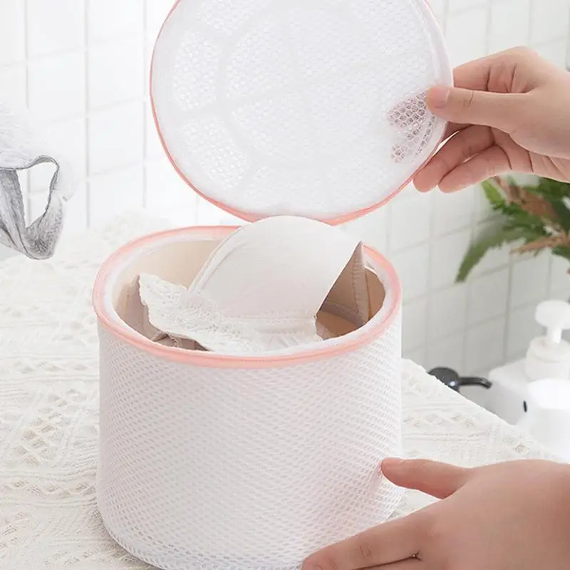 Mesh Laundry Bags With Smooth Zipper Washing Machine Thickened Coarse Fine Mesh Net Bag For Blouse Bra Hosiery Stocking Lingerie