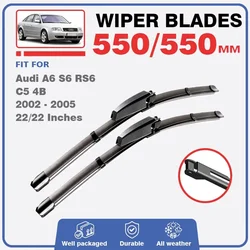 For Audi A6 S6 RS6 C5 4B 2002 - 2005 Front Wiper Blades Avant Allroad Accessories Windscreen Window Cleaning Windshield Brushes